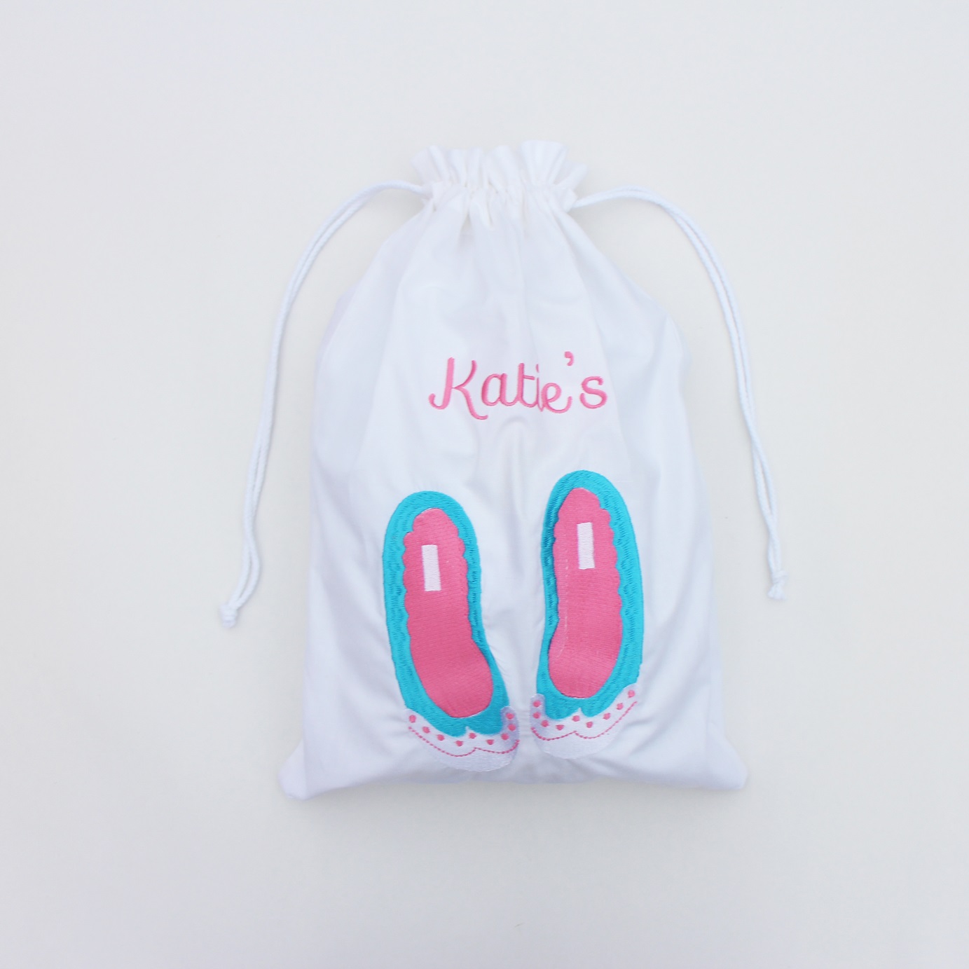 Flats embroidered shoes bag